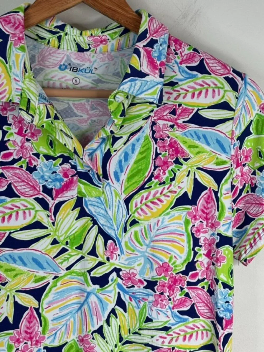 IBKUL Polo Dress S UPF 50+ Sun Protection Short Sleeve Tennis Pickleball Floral